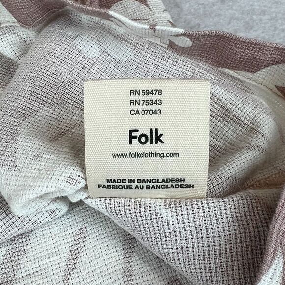 New NWT Mens Folk Kingston Knit Short Sleeve Button Down Floral Shirt Size Large - Picture 5 of 5